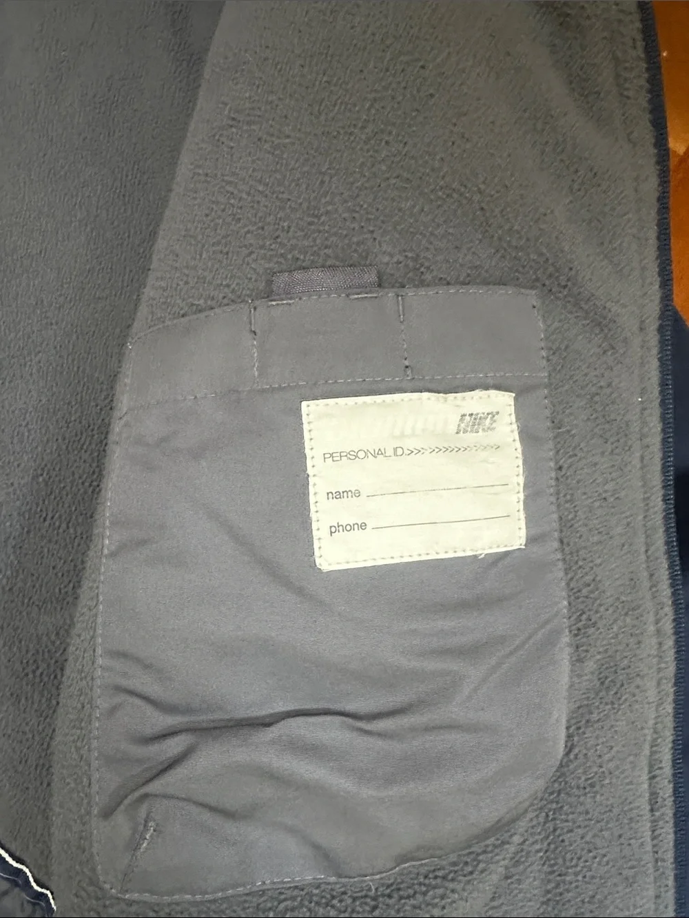 Nike Men's XXL Vintage Navy and Gray Full-Zip Insulated Windbreaker w/Fleece